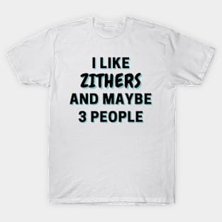 I Like Zithers And Maybe 3 People T-Shirt